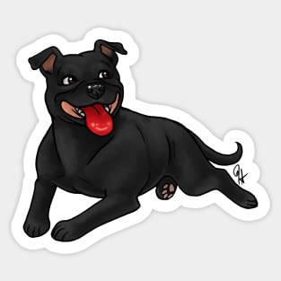 Dog - Staffordshire Bull Terrier - Black Sticker